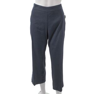 Estelle & Finn Womens Ankle Pants Blue Linen Pull On 25 Inseam Size 0